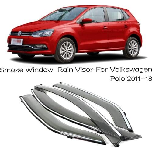 4pcs Blade Side Windows Deflectors Door Sun Visor Shield For VolksWagen VW Polo 2011-2018
