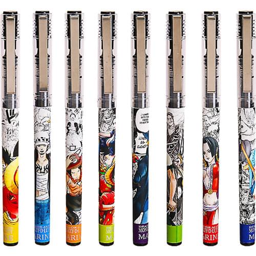 Cartoon Anime Series Gel Pens 0.5mm Black Ink Refill School Office Accessories Student Exam Writing Stationery Supplies Gift