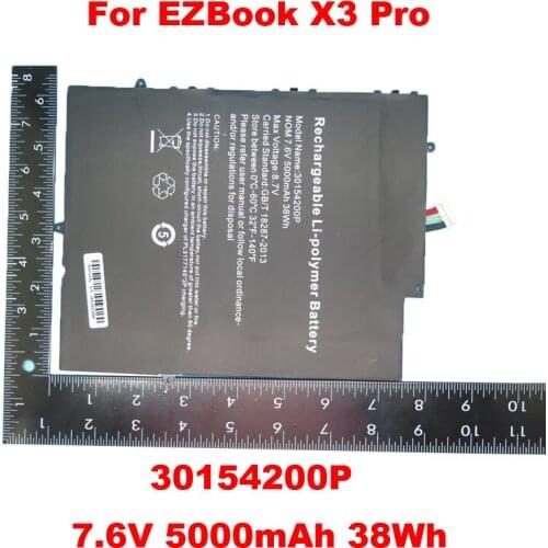 Laptop Battery For Jumper EZBook X3 Pro H133G-MY HW-28150170 30154200P 7.6V 5000mAh 38Wh