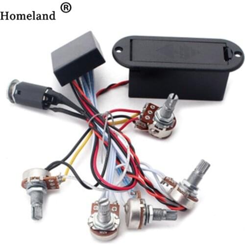 Guitar Accessories 3 Band EQ Preamp Circuit Guitar Dual Potentiometer For Active Bass Pickup dropshipping