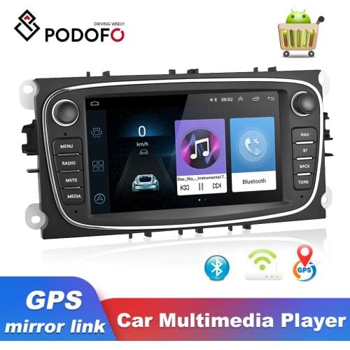 Podofo Android 2din Car Radio Autoradio 7'' Touch Car Multimedia Player GPS Navigation WIFI MP5 Bluetooth FM For Ford Focus