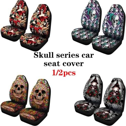 AIMAAO Car seat cover auto parts car front is suitable for most s, SUV s, skull series covers