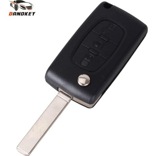 Dandkey Replacement Remote Entry Key Fob Shell Case 3 Buttons for CITROEN C2 C3 C4 C5 C6 C8 CE0523 Free shipping Key Shell