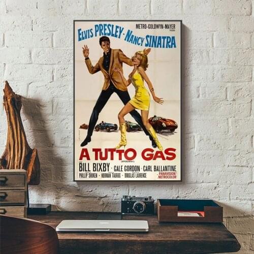 Elvis Presley in Speedway (1968) Poster Painting Canvas Print Nordic Home Decor Wall Art Picture For Living Room Frameless