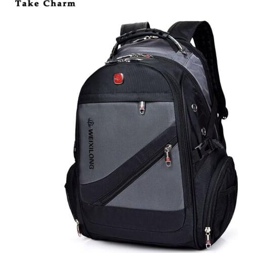 European Style Large Capacity Mens Outdoor Hiking Bag Travel Bag High Quality Oxford Cloth Fabric Waterproof Youth Student Bag