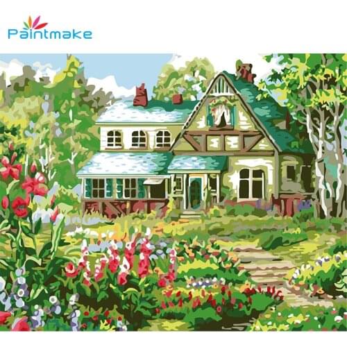 Paintmake DIY Oil Paint By Numbers landscape Hand Painted On Canvas for Home Room decoration Painting Wall Art Picture