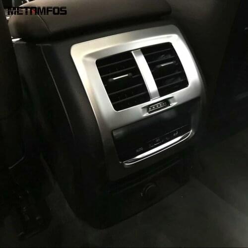 For BMW X3 2018 2019 ABS Matte Rear Air Conditioner Flow Vent Outlet Cover Trim Armrest Box Decoration Frame Inner Accessories