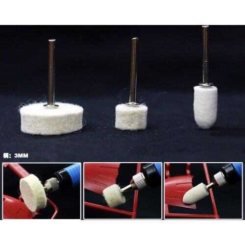 3Pcs/lot Model Tools Sander/electric Grinding Accessories Model Mirror Polishing Wool Grinding Head