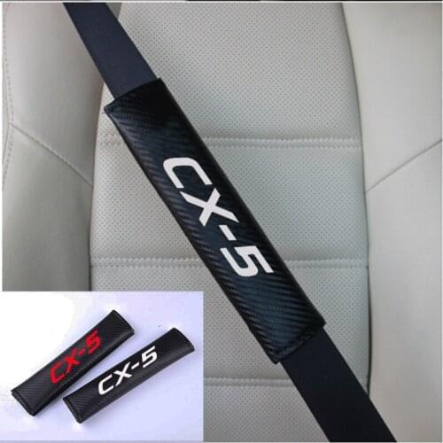 2pcs PU Fashion Car Seat belt shoulder Pads Car Seat Belt Cover for Mazda Cx5 CX-5 Car Accessories