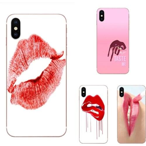 Soft Art Print Unique Photos Print Cute Sexy Red Lips For Sony Xperia XZS XA1 L1 XA X Z Z1 Z2 Z3 Z4 Z5 XZ1 Compact E5 XZ Premium