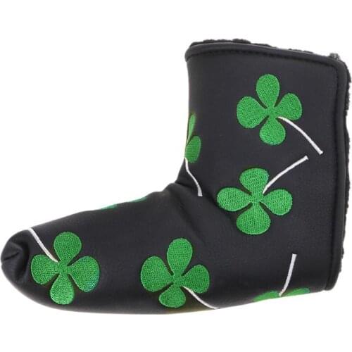 New Clover Headcover Golf Putter Head Cover For Taylormade Ping Black Dropshipping