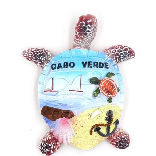 New Cabo Verde Style Resin Refrigerator Stickers Magnetic Feature Gifts Boa Vista Tourism Viewpoints Souvenirs Collection Fridge