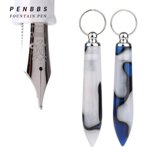 Penbbs 353 fountain pen nib set acrylic bright point round grinding f point m replace iridium point extra fine