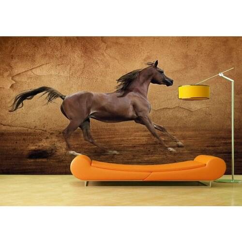 Custom Wallpaper Murals Running Horse Self Adhesive Vinyl Wall Sticker Wall Paper Art Wall Painting Living Room