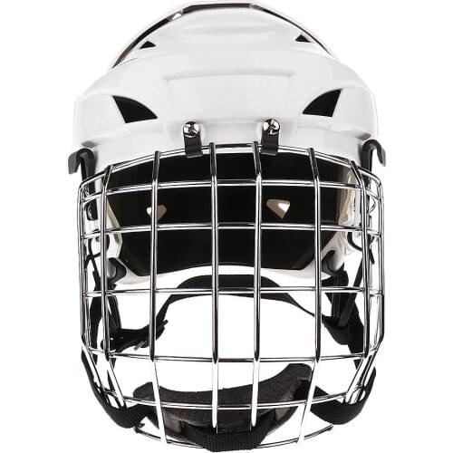 Adjustable Ice Hockey Helmet & Face Combo For Men & Women White M/L