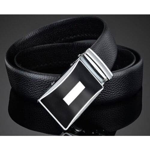 Fashion Designers Automatic Buckle Leather luxury Belts Business Male Metal buckle Belts for Men Ceinture NS38