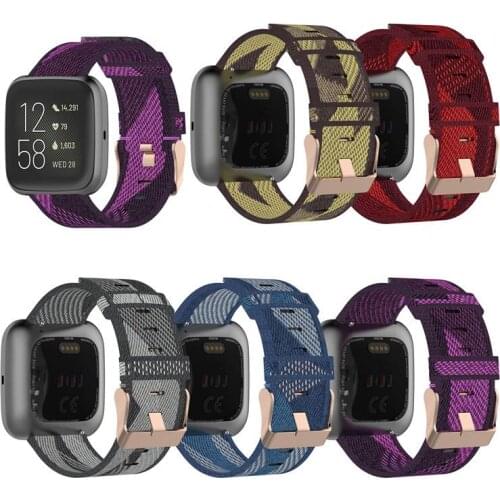 Nylon Band For Fitbit Versa 2 Smart Bracelet For Fitbit Versa Lite 23mm Wrist Strap Loop For Fit bit Blaze Watch Correa