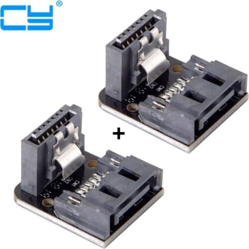 SATA 7Pin Female to 7pin Male 90 Degree Angled Adapter Mainboard Motherboard for Desktops SSD HDD