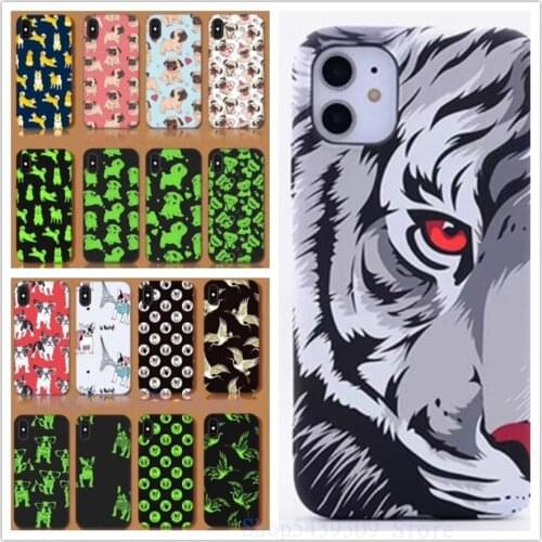 Cute Bog Animal Pattern Silicone Back Cover For iPhone 11 12 Pro X XS MAX XR 7 8 Plus 6 6s SE 2020 Night Glowing Protect Coque