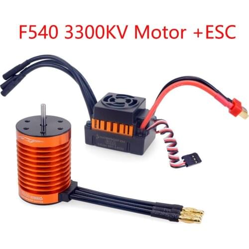 Surpass Hobby F540-V2 4370KV 9T Waterproof Brushless Motor with 60A ESC for 1/10 RC Car Truck RC Toys Parts