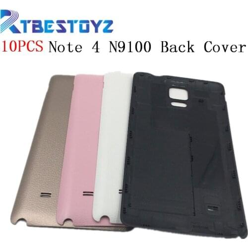 RTBESTOYZ 10PCS/Lot Battery Back Cover For Samsung Galaxy Note 4 N9100 Battery Housing Door Back Case