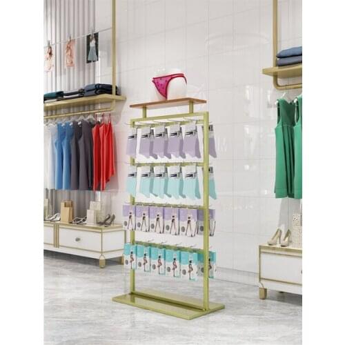 Iron socks shelf floor underwear shorts display shelf multifunctional gloves jewelry shelf mobile phone gold side hanging