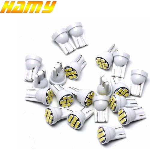 10x Car T10 W5W LED Signal Bulb Interior Dome Reading Light Auto Luggage Trunk License Plate Door Wedge Side Lamp 12V 5W5 194