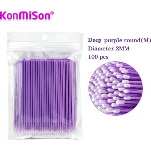 100Pcs/pack Durable Micro Disposable micro brush Individual Lash Removing Tools Swab Micro brushes Eyelash Extension Tools