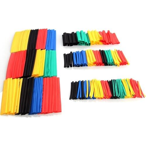 328Pcs Heat Shrink Tubing 8 Sizes 2:1 Assorted Insulated Polyolefin Heat Shrink Tube Sleeving Wire Cable Sleeve Kit