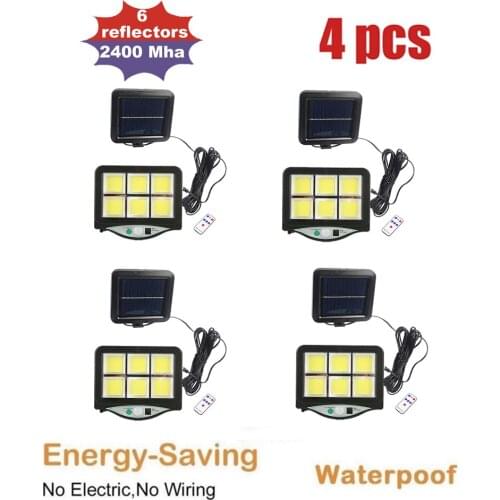 4pcs seperable 6 Head Solar Pendant Light Outdoor Indoor Solar Lamp remote control motion sennsor Garden Yard Patio emergency li