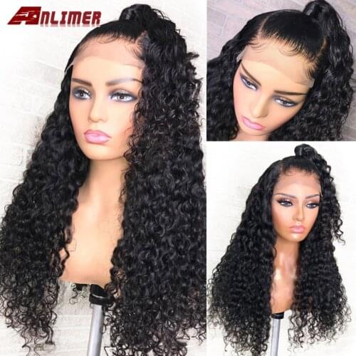 5x5'' Silk Base Deep Curly Lace Front Human Hair Wigs For Women Brazilian Remy Curly Silk Top Lace Front Wig