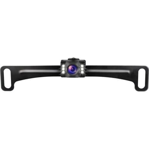 Car Rear View Backup Camera License Plate Backup Camera with Wide View Angle 6 LED Night Vision Waterproof