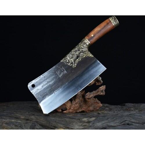 DEHONG 7CR17OV steel slicing knife chef special knife Longquan handmade kitchen knife sharp household kitchen knife forging