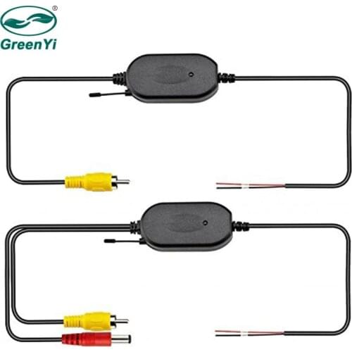 GreenYi 2.4Ghz Wireless Video Transmitter and Receiver for Vehicle Car Backup Rear Front View Camera and Monitor / DVD Player
