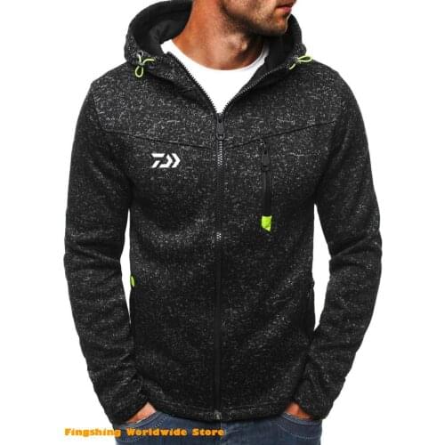 Hoodies Men 2020 Long Sleeve DAIWA Fishing Clothing Mans Zipper Sweatshirt Male Tracksuit Autumn Hoody Fishing Coat Jacket Men
