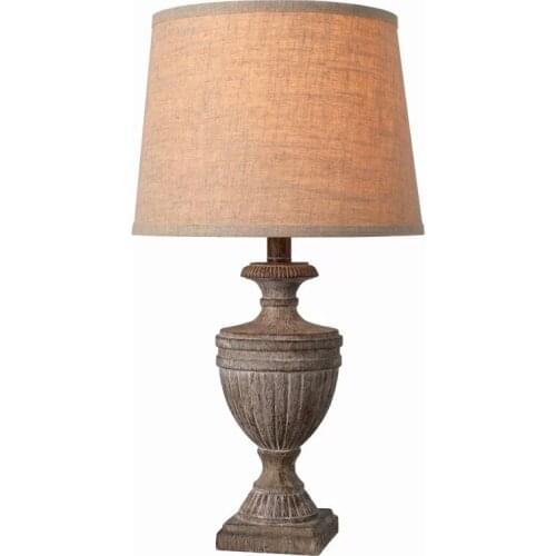 American retro table lamp carved retro creative bedside lamp European-style study room living room bedroom table lamp