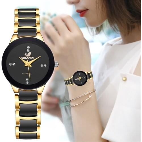 ORLANDO Fashion Women Watches Luxury Rhinestone Quartz Bracelet Wristwatches Zegarek Damski