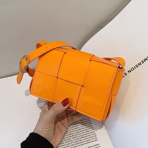 Luxury Handbag Women Bags Designer Weave Shoulder Bag for Girl Small Square Crossbody Bags Female Leather Messenger Bag Flap Sac