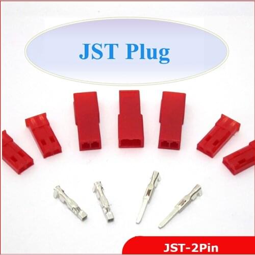 Free shipping,50set/lot JST Connector Plug 2pin Female, Male and Crimps RC battery connector for Auto,E-Bike,boat,LCD,LED ect