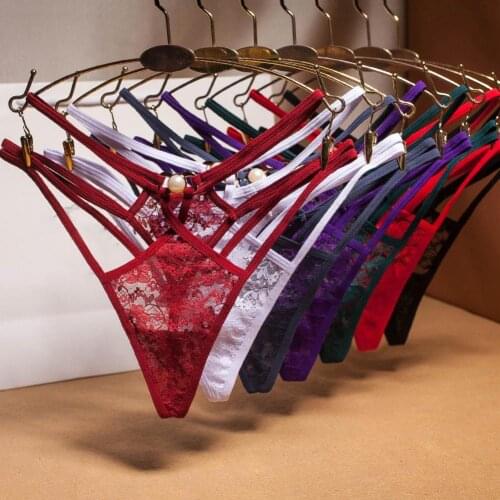 HOT SALES！！！Thong Hollow Reticulated Bundled Strap Sexy Lace Panties for Women