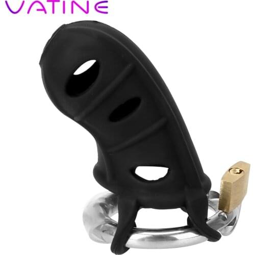 VATINE Erotic Penis Rings Sex Toys for Men Soft Silicone Male Chastity Device Cock Cages