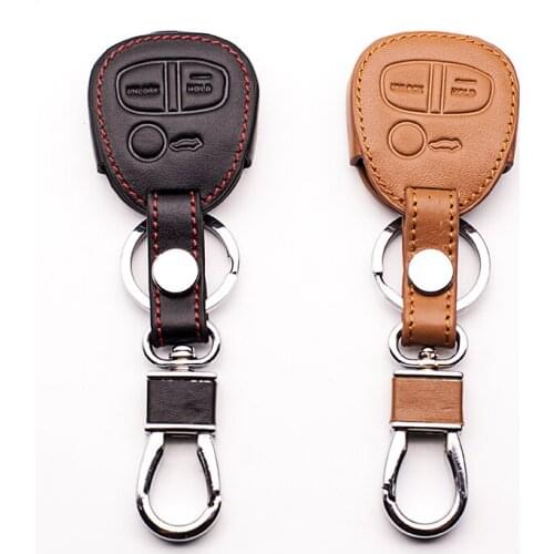 High quality 3 button For Mitsubishi OUTLANDER PAJERO Lancer EX / Mitsubishi ASX leather remote control car key holder key case