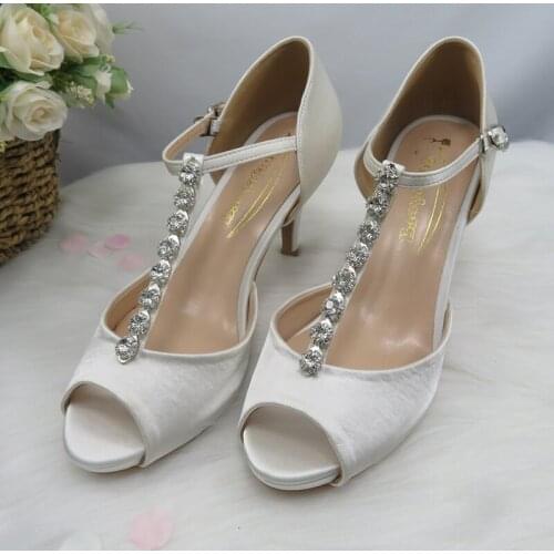 BaoYaFang Summer Sandals Ankle strap shoe 10cm Thin Heel Open Toe Wedding shoes female Bride dress shoes Woman High Pumps