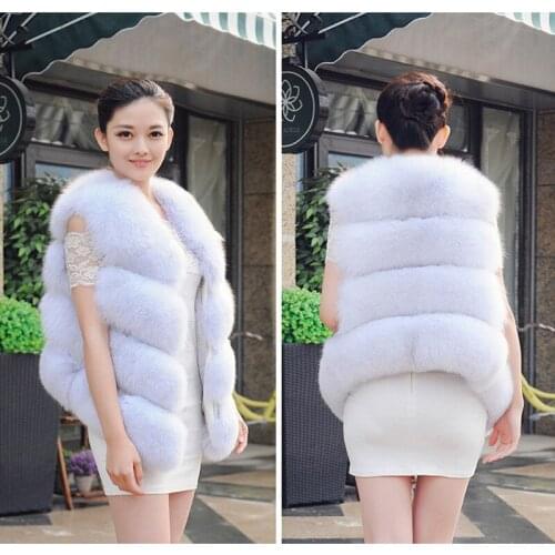 Natural fur vest fashion autumn and winter fox fur vest female slim short coat overall leather fox fur sleeveless shirt