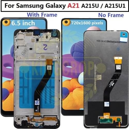 For Samsung Galaxy A21 Lcd A215 SM-A215U LCD Display Touch Screen Digitizer Glass Assembly with frame For samsung A21 lcd