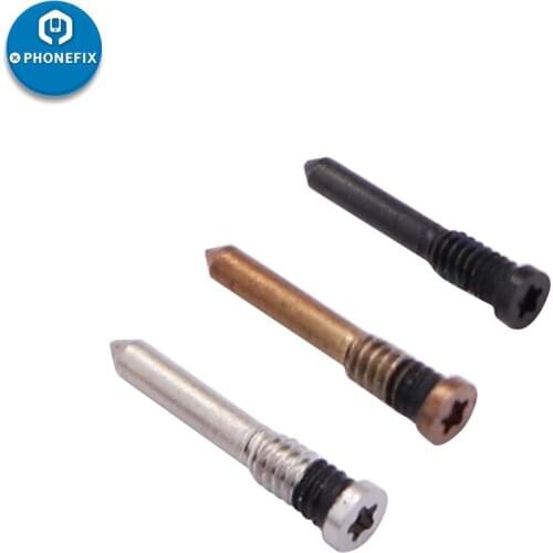 10pcs/lot Bottom Screws Parts For iPhone XS XR XS MAX Bottom Dock Screws Bolt Replacement Glod Sliver Black Screws Parts