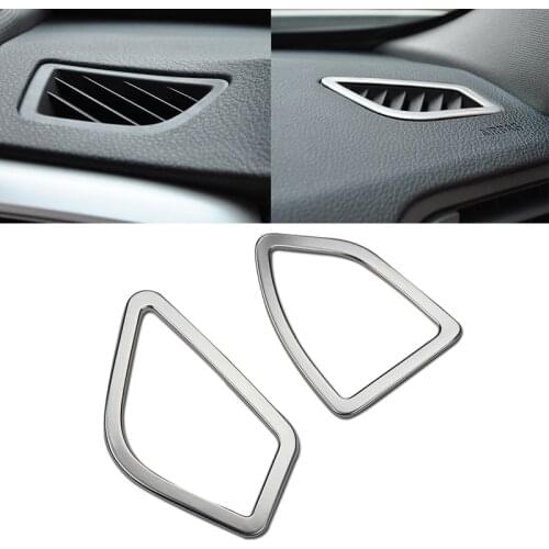 2pcs/set Car Dashboard Frame Vent Outlet Air Conditioning Cover Trim ABS Plastic Chrome For BMW 3 Series F30 316 318 2013-2016