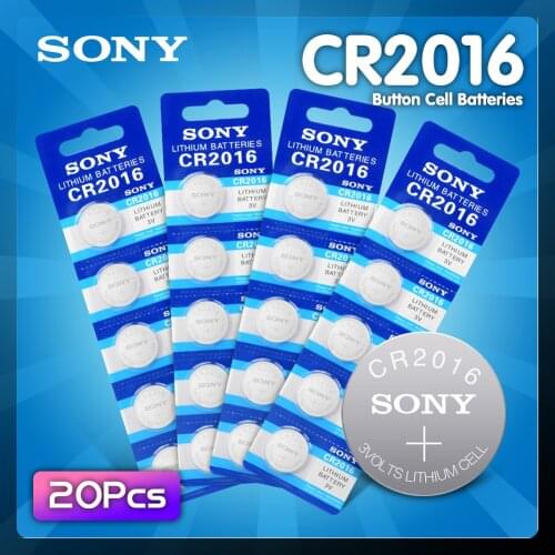 20Pcs/Lot FOR SONY Top Quality Lithium Battery 3V cr2016 Button Battery Watch Car Key Coin Batteries cr 2016 DL2016 ECR2016