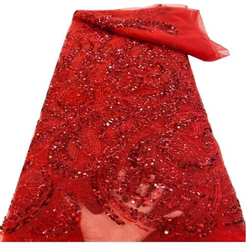 2021 high quality beads/sequins lace Shine French new Lace Fabric For Wedding Embroidery African lace fabric RF-340