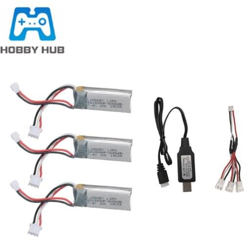 7.4V 600mAh 20C Lipo Battery with USB charger for WLtoys F959 XK DHC-2 A600 A700 A800 A430 RC Car Parts 2s 7.4v Battery 601844